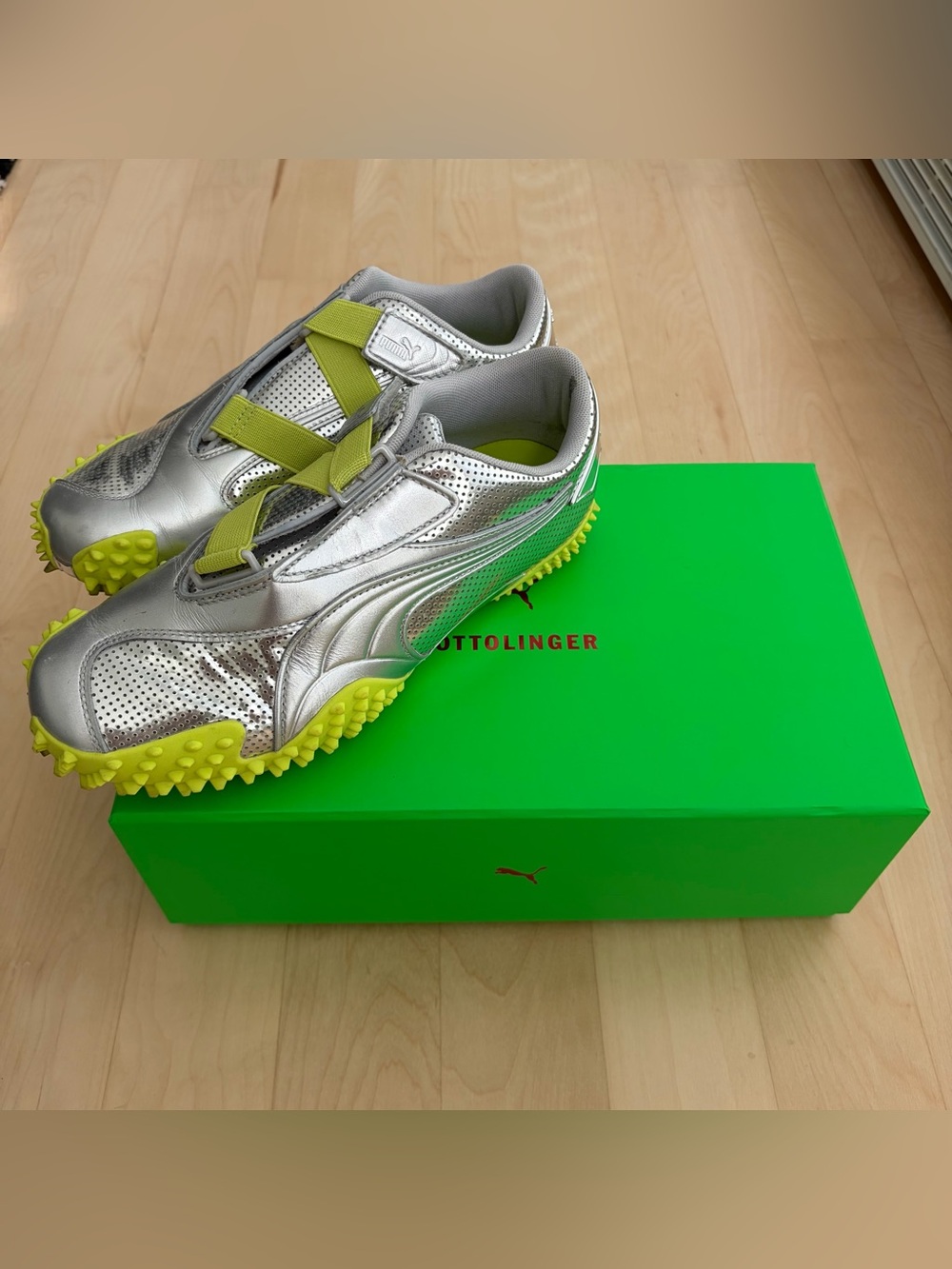 Puma x Ottolinger Mostro Low "Silver Lime" & Green Sneakers UK 7